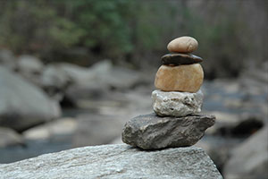 Photo of pebble cairn